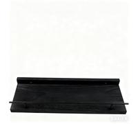 LVYXON Étagère murale flottante en bois de pin avec garde-corps pour livres, plantes, art - 40 x 15 x 5 cm - Marron foncé, noir et blanc - Pièce unique pour salon, cuisine, chambre à coucher, bureau