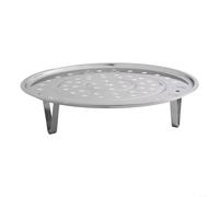 LVYXON Grille de cuisson vapeur en acier inoxydable, 1 support rond pour cuisson à la vapeur, plateau de cuisson vapeur pour marmite à vapeur, autocuiseur, panier vapeur multifonction (24 cm)