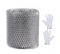 LVYXON Grille de protection de gouttière en aluminium, filet anti-feuilles, comme filtre dans les maisons, les travaux manuels ou les jardins (12,7 cm x 6 m)