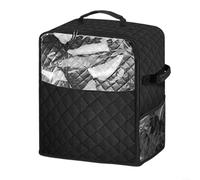 LVYXON Housse de mixeur sur pied compatible avec les mélangeurs KitchenAid de 6/7/8 litres, sac de rangement étanche et anti-poussière avec poches pour accessoires, nylon matelassé noir (L)