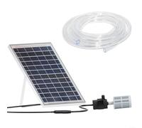 LVYXON Kit de panneau solaire 10 W avec pompe à eau 240 l/h, pompe submersible pour fontaine d'aquarium, capacité de levage de 2,5 à 3 m, tuyau transparent de 2 m, système de filtration de circulation