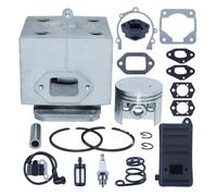 LVYXON Kit de piston de cylindre 46 mm pour souffleur de feuilles Stihl BR320 BR340 BR380 BR400 BR420 SR340 SR400 SR420 - Kit complet de rechange avec silencieux de bobine d'allumage