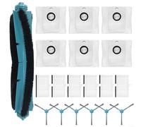 LVYXON Kit de sacs à poussière avec brosse latérale principale pour Cecotec pour aspirateur robot Conga 9590/9990/10090 AI, ensemble de papier filtre en plastique nylon, facile à remplacer