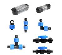 LVYXON Kit d'irrigation goutte à goutte de 16 mm, système d'arrosage de jardin personnalisable avec patch et ruban adhésif non poreux, facile à installer pour parterres de légumes, pots de fleurs et