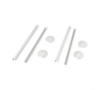 LVYXON Lot de 4 cache-tuyaux blancs de radiateur de 15 x 300 mm et 4 colliers de tuyau de 15 mm de diamètre, faciles à installer et à clipser pour chauffage, eau, gaz