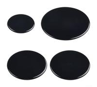 LVYXON Lot de 4 capuchons de brûleur à gaz avec couronne pour brûleur, compatible avec les accessoires Sabaf, kits de remplacement avec 1 petit, 2 moyens, et 1 grand capuchon de brûleur (plat)