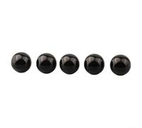 LVYXON Lot de 5 boutons de levier à boule en bakélite noire M5- pour poignée ronde filetée M10 avec insert en cuivre pour machine outil d'impression (M5 x 20)