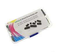 LVYXON Lot de 66 supports de puce IC 8 spécifications 6P-28P adaptateur de douille pour PCB, soudure, test de projet de platine d'expérience, boîtier en plastique de stockage de composants