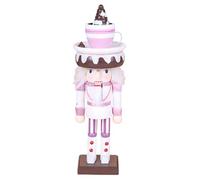 LVYXON Marionnette en bois de 26 cm - Marionnette traditionnelle rose - Décoration de fête de Noël - Décoration de fête à la maison - Navidad