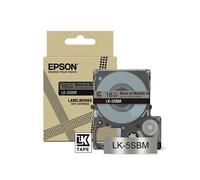 Epson Ruban LabelWorks LK-5SBM compatible LW-C410 et LW-C624 argenté métallisé/noir 18 mm