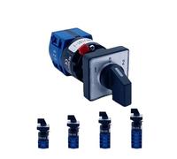 LW26-10S 1/2/3/4 Poles Single Hole Mounting Size 16mm Rotary Cam Switch 10A Changeover Main Selector NWPNLXEA(On-off 3pin,3P-12 Terminals)