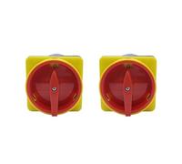 LW26-125A 160A Cam Rotary Switch Two/Three Positions 1-4 Poles Silver Power Control YMW26GS Main Selector NWPNLXEA(Red Yellow Plate,4 POLES_102 POSITIONS_160A)