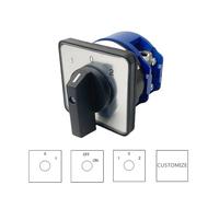 LW26-160/1 Rotary Cam Switch 1 Pole 4 Terminals Dual Power Control Multi Position 160A 690V YMW26 LW28 NWPNLXEA(1-0-2)