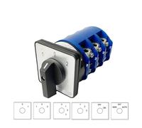 LW26-160A Cam Switch 2/3/4/5/6/7/8 Positions 160A DIY Rotary Changeover 12 Terminals Screws LW28 YMW26-160/3 NWPNLXEA(160A-123)