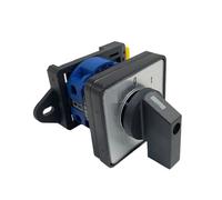 LW26-20/1 DIN monté ON-OFF Rotary Switch Knob 2 Position 0-1 Changeover Cam Switches 20A 1 Pôle 4 Terminals Control Circuit MQXFCZUX(With DIN)