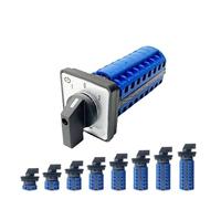 LW26-20 YMW26 Series Silver 1-8 Poles 20A 690V Control Power Rotary Selector Changeover Cam Switch LW28-20(20A-102,7P-28 Terminals)