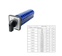 LW26-25/9 Rotary Cam Switch LW28 YMW26 25A 690V Changeover DIN Rail Seven Poles Multi Positions Selector NWPNLXEA(On-off 3pin)