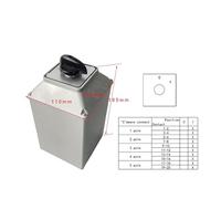 LW26-63/5M Changeover Cam Switch 63A 5 Poles Electrical 3 Position Rotary Selector With Protective Cover Box Enclosure NWPNLXEA(01)