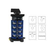 LW26-63 DIN Rail Mounted Multi Position Rotary Cam Switch 690V 63A 4 Pole Changeover Cam Switch YMW26 LW28 NWPNLXEA(0-1-2-3-4)