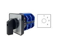 LW26-63 YMW26-63/2M Changeover Cam Mains Rotary Switch 63A 2 Poles 8 Terminals With Protective Box IP65 NWPNLXEA(1234 Only Switch)