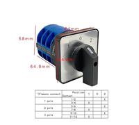 LW26 YMW26-32/3 Manual Electrical Changeover Rotary Cam Switch 3 Layers 32A 690V Three Poles Silver Co-nt-act LW28-32A NWPNLXEA(1-0-2 position)