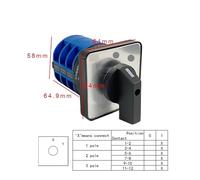 LW26 YMW26-32/3 Manual Electrical Changeover Rotary Cam Switch 3 Layers 32A 690V Three Poles Silver Co-nt-act LW28-32A NWPNLXEA(0-1 position)