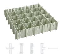 LWAIX DIY Organisateur de Tiroir Grille Diviseur de Tiroir 16PCS Séparateurs de Tiroirs Pour Fournitures de Bureau, Chambre à Coucher, Cuisine, Ustensiles de Maquillage (vert)