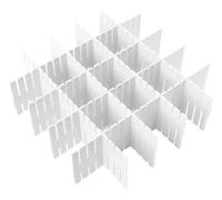 LWAIX Organisateur Tiroir Separateur Grille Diviseurs de Tiroirs Reglable | DIY Séparateurs de Tiroirs 10pcs pour Fournitures de Bureau, Chambre à Coucher, Cuisine, Ustensiles de Maquillage (Blanc)