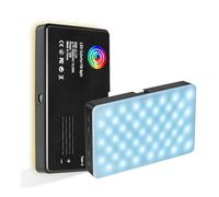 Lwaviwer 2500K-9000K LED RVB CaméRa LumièRe Sortie Couleur Kit de LumièRe VidéO Panneau Dimmable LumièRe LED Rechargeable Noir