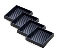 Lwaviwer 4 PièCes Patins AntidéRapants pour Meubles - roulettes CarréEs AntidéRapantes en Caoutchouc de 2,5 X 2,5 Pouces, sous-Verres pour Pieds, Canapé, Chaise, Bouchons de Lit