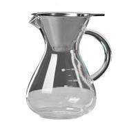 Lwaviwer Cafetière en verre avec filtre haute température pour expresso graduée 600 ml