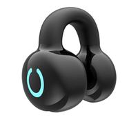 Lwaviwer Écouteurs Bluetooth de sport en pack individuel, type clip d'oreille, stéréo non intra-auriculaire, mini casque de veille, durable, facile à utiliser, noir