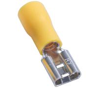 Lwaviwer Lot de 100 connecteurs à sertir isolés 24 A 12-10 AWG, jaunes