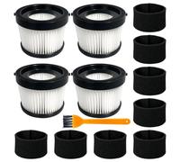 Lwaviwer Lot de 4 filtres HEPA DCV5011H pour aspirateur à main sans fil DCV501HB, avec 8 filtres à manchon en mousse et 1 brosse
