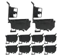 Lwaviwer UK5- UK5RD - Lot de 10 bornes de sécurité pour rail DIN - Sans LED - Noir