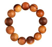LWDXQQTX Bracelet en bois de pêche, collier de perles en bois métaphysique, artisanat naturel, ornements de main de style chinois