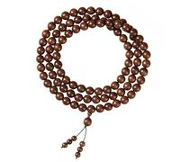 LWDXQQTX Bracelet en bois de santal naturel, perles bouddhistes en bois, bonne fortune, cadeau de méditation, prière excellente, Petit, Bois, Ambre