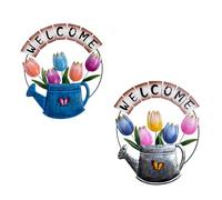 LWDXQQTX Lot de 2 pendentifs en métal en forme de tulipe