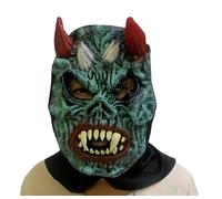 LWDXQQTX Masque de fantôme d'Halloween, masque de bouffon squelette décoratif, accessoire de visage fantomatique , accessoire squelette en latex (bleu)