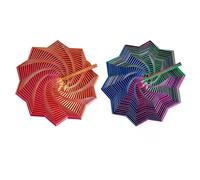 LWDXQQTX Tour de toupie fractale extensible avec impression 3D - Motif géométrique - Pour le bureau des adultes - Orange violet (M)