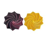 LWDXQQTX Tour de toupie fractale géométrique imprimée en 3D : ensemble anti-stress pour le bureau pour adultes (violet jaune)