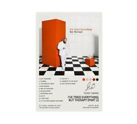 LWFKAUVBS Couverture de l'album de musique Teddy Swims - I've Tried Everything But Therapy (Part 2) - Impression sur toile - Décoration de chambre à coucher, bureau, chambre - Cadeau - 30 x 45 cm