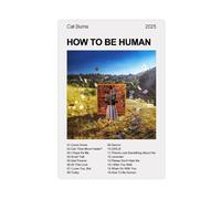 LWFKAUVBS Impression sur toile de l'album « Cat Burns How To Be Human » - Décoration de chambre à coucher, bureau, chambre - Cadeau - 60 x 90 cm