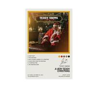 LWFKAUVBS Impression sur toile pour album de musique Teddy Swims - A Very Teddy Christmas - Décoration murale pour salon, chambre à coucher - 60 x 90 cm