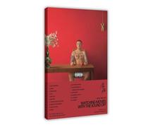 LWFKAUVBS Mac Miller - Couverture de l'album de musique « Watching Movies with The Sound Off » - Impression sur toile - Décoration murale pour salon, chambre à coucher - 40 x 60 cm