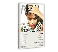 LWFKAUVBS Rihanna Talk That Talk Couverture de l'album de musique sur toile Décoration murale pour salon, chambre à coucher 40 x 60 cm