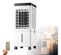 LwiftGal Climatiseur Portable sans, avec Oscillation à 120°, RafraîChisseur d'air éVaporatif, TéLéCommande, Minuterie 7,5 H, RéServoir d'eau Amovible De 15 L