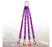 LwiftGal Élingue Textile à Quatre brins Type élingue-araignée, Capacité 3000 kg, Sangle Polyester Violette, remorquage et Manipulation sécurisés de Charges 2.5m