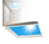 LwiftGal Plafonnier Smart Blue Sky, Lucarne Artificielle Lampe LED à Intensité Variable avec TéLéCommande (3000 K-6000 K), des Rythmes De La LumièRe du Jour Et Effet De LumièRe Integrated-60cm*60cm