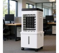 LwiftGal Refroidisseur d'air par éVaporation avec TéLéCommande, Climatiseur Portable, Oscillation à 120°, Minuterie 7,5 H, Ventilateur à 3 Vitesses pour Chambre à Coucher.